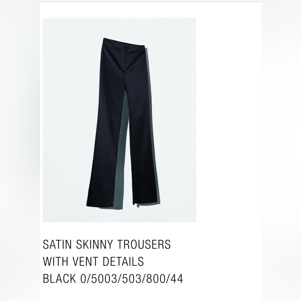 Mossimo Dutti Satin Skinny Trousers with vents. Brand new with tags